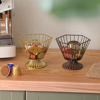 Nordic Style Coffee Capsule Storage Rack with Geometric Design