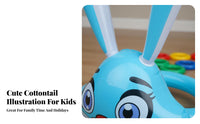Inflatable Hare Hoop Toss Group Amusement Wearable Hoop Toss Hat Inflatable Hare Ears Game Safe for Children Easter Hare Game