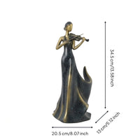 Violinist Vino Bottle Holder Tabletop Violin Vino Rack Sculptural Decor for TV Cabinet