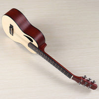 Mini 30-Inch Guitarlele Portable Guitarlele with Slotted Headstock Compact Hybrid Guitar for Beginners