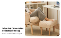 Soft Cushion Upholstered Footstool Multi-Purpose Footrest Multifunctional Ottoman Anti-Slip Pads for Office Workers, Apartment Dwellers, Under Desk, Living Room, Bedroom, Entryway