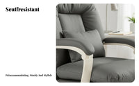 Adjustable Height High-Back Recliner with Footrest Ergonomic Design Luxurious Reclining Chair with Footrest Padded Armrests Swivel Armchair Support for Executives, Distant Workers, Study Room, Bedroom, Relaxing, Leisure Space