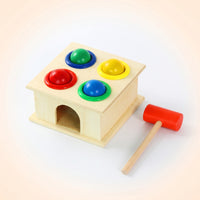 Wooden Pounding Toy Classic Wooden Mallet Compact for Infants
