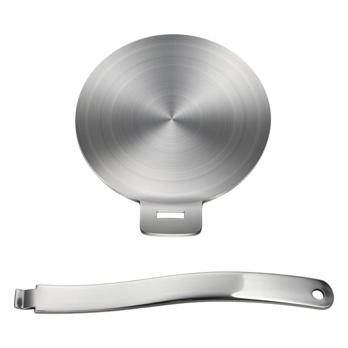 Stainless Steel Heat Distributor Plate with Detachable Handle Flat Cooktop Heat Reducer Long-Lasting Cooking Accessory Safe