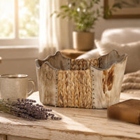 Woven Basket Handwoven Organizer Basket Woven Decor Decoration