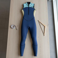 Sleeveless Wetsuit Cold Insulation A Piece Wetsuit Water Sports Clothing for Men, Women, Paddle Boarding, Kayaking