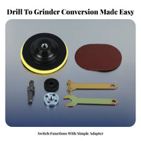 5 Pieces Electric Drill Angle Sand Er Adapter Set Versatile Use Drill Cutting Machine Converter Kit Sand Er Conversion Head Kit