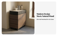 Small Kitchen Island Cabinet Solid Wood with Drawers and Minimalist Bar Table Mid-period Design Function Suitable for Gift Giving Home Decoration Office Workspace