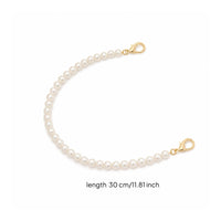 Metal Clasps Pearl Bead Chain Flexible Looped Bead Strand Light-Colored Pearl Ornament Chain Decorative