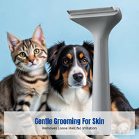 Cat Grooming Comb, Pet Hair Thinning Brush, Anti-Knot, Ergonomic Grip, Waterproof Design