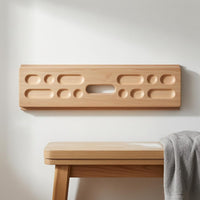 Solid Wood Finger Training Board Natural Wood Finish Fingerboard Training Board Carved Grips Hangboard Pull-up Bar Wooden for Indoor
