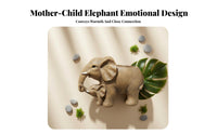 Modern Decor Mother and Baby Elephant Statue Creative Gift Resin Creature Statue Adorable Design for Plant Lovers, Living Room, Office