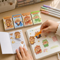 Kabaxiong Dress-Up Sticker Book for Girls, Cartoon Princess Mini Portable Journal Decoration