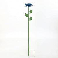 Flower Stake with Leaf Accents Decorative Yard Art Long-Lasting for Planter