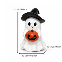 Ghost Figurine with Pumpkin Freestanding for Shelf