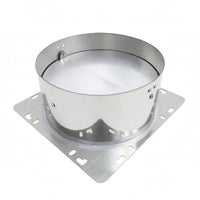 Stainless Steel Range Hood Air Outlet Base Thickened Metal Duct Outlet Base Backdraft Flap Hood Mounting Plate High-Temperature Resistant