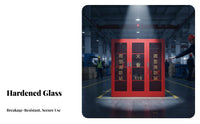 Cold-Rolled Steel Micro Fire Station Cabinet Strong and Long-Lasting Fire Equipment Cabinet Rust Resistant Glass Door Safety Locker for Construction Site Managers, School Administrators, Factories, Office Buildings, Workshop, Shopping Malls