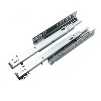 2 Pieces Three Section Drawer Slide Quiet Hardware Self Closing for Furniture