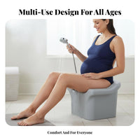 Waterproof Backless Shower Seat Non-Slip Bathing Chair Lightweight Bathroom Safety Equipment High Load Capacity for Women, Disabled Individuals, Post-Surgery Patients, Bathtub, Home