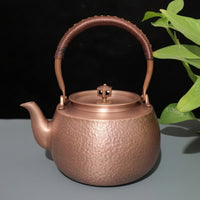 Tea Kettle Spill Resistant Copper Kettle Heat Resistant Teapot for Collectors, Kitchen Decor