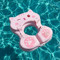 No-Inflation Baby Swim Float with Toys Adjustable Swim Aid with Safety Buckle Secure Safe for Babies, Toddlers, Beginners, Swimming Pool, Bathtub