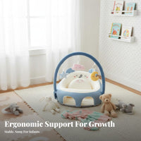 Spine Support Inflatable Sofa Anti-Fall Design Sit-Training Chair Safety Guardrails Sitting Aid unrestricteds parents' Hands for Infants, Babies, Toddlers, Indoors, Living Room, Feeding Time, play mealtimes
