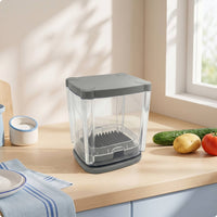 Kitchen Prep Tool with Container Enclosed Fruit Cubing Tool Countertop French Fry Cutter for Home Cooks, Meal Prep, Kitchen, Small Kitchens