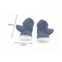 Miniature Knit Mitten Ornaments Handmade Mitten Ornaments Mini Knitted Mittens with Cuffs Small for Decorators