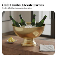 Stainless Steel Champagne Bowl Mirror Finish Large Champagne Bowl Multi-Purpose