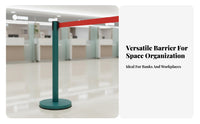 Heavy Duty Base Retractable Belt Stanchion Wear-Resistant Stainless Steel Queue Pole Belt Barrier Post for Event Organizers, Security Personnel, Business Owners, Airports, Hotels, Exhibition Halls, Retail Stores