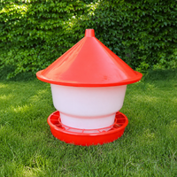 2 Pack Chicken Feeder, Thickened Rainproof Feed Bucket for Poultry, Hanging & Floor-Standing Chick Feeder