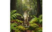 Tree Person Statue Resin Bearded Man Figurine Weather Resistant Garden Statue with Animal for Fairy Gardens, Planters, Patios