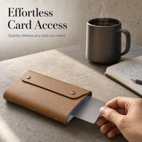 Unisex Fashion Simple Large Capacity Document Card Holder Coin Purse with 50 Clear Pages