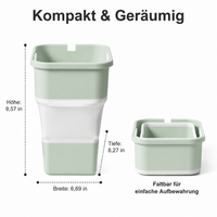 Large Car Trash Can for Families, Foldable Car Trash Can, Space-Saving Waste Container for Trunk, Mobile Trash Can with Bag Holder