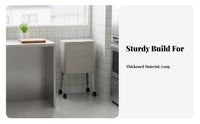 High-Footed Trash Can No-Bend Design Kitchen Trash Can with Wheels Rolling Waste Sorting Bin Large Capacity Rolling Sorting Bin