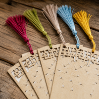 Chinese Style Hollowed Xuan Paper Bookmarks with Tassels for DIY Calligraphy and Writing