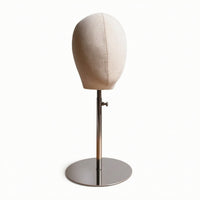Adjustable-Height Mannequin Head with Stand Stainless Steel Hat Display Head Sturdy Hat Display with Base Long-Lasting for Studio