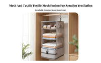Divided Tiers Zippered Hanging Organizer Rigid Frame 4 Tier Hanging Closet Organizer