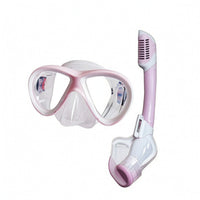 Tempered Glass Snorkel Set with Dry Snorkel Dual Lens Swim Gear Clear View for Beginners