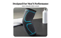 Knitted Elbow Sleeve Non-Slip Sports Elbow Pad High Compression Arm Sleeve for Men, Fitness Enthusiasts, Basketball, Biking, Weightlifting