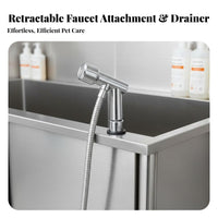 Stainless Canine Bath Bath Multiple Colors Available Professional Pet Grooming Wash Station Easy to Clean Heavy Duty Dog Washing Station