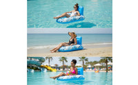 Inflatable Floating Lounge Cooling Mesh Pool Lounger Sun Tanning Inflatable Adult Size Water Suspended Lounger Quick-Drying