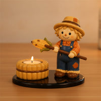 Halloween-Themed Tealight Holder with Base Compact Tealight Holder Glossy Decor Decorative for Mantel