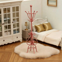 Miniature Coat Rack Ornate Dollhouse Coat Stand Vintage Miniature Clothes Hanger for OB11 Room Scenes