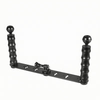 Two-handleHandle Camera Bracket Textured Grips Underwater Camera Bracket Aluminum Alloy Dual Handle Stabilizer