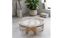 Cat Hammock with Wooden Frame Elevated Cat Hammock Easy to Hygienic Pet Resting Area for Cats, Floor