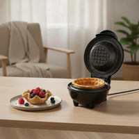 Electric Waffle Bowl Maker with Nonstick Plates Space-Saving Waffle Bowl Maker Vertical Storage Appliance Quick for Home Cooks, Breakfast, Kitchen
