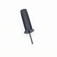 Cylindrical Black Weight Stack Insert Rod Flanged Weight Stack Locking Pin Heavy Duty Matte Black Insert Rod Long-Lasting Steel