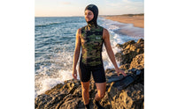 Hooded Wetsuit Vest 2mm Neoprene Vest with Hood Sleeveless Wetsuit Top for Freedivers, Divers, Freediving, Snorkeling, Surfing