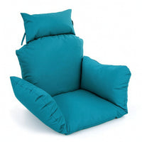 Padded Egg Chair Cushion with Headrest Soft Hanging Basket Chair Cushion Comfortable Ergonomic for Backyard
